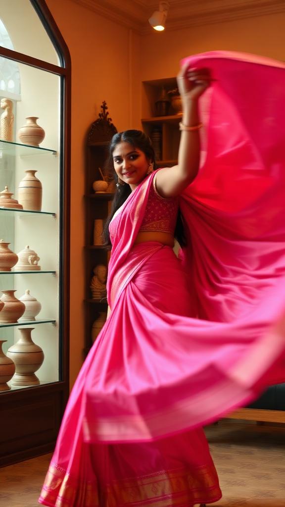 How to drape a Kanjivaram